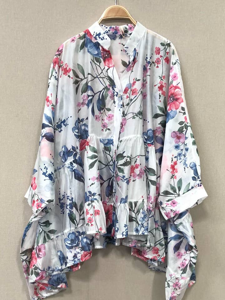 FLORAL PRINT BLOUSE for wholesale by SWEET MAGIC MODA Y COMPLEMENTOS