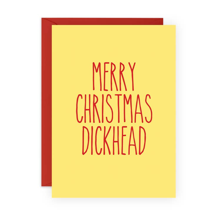 Central 23 Cards - Wholesale Season's Greetings Card - MERRY CHRISTMAS DICKHEAD Christmas Card for Him, Her