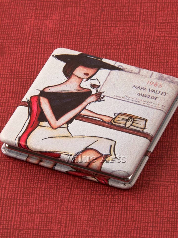 Lady With Wine Vanity Mirror for wholesale by Value Arts