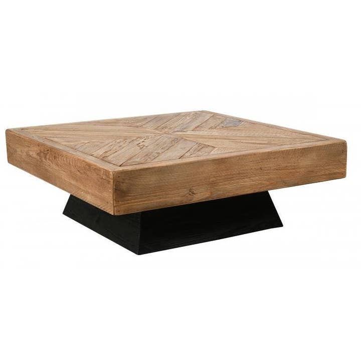 Recycled pine square coffee table for wholesale by Aubry Gaspard