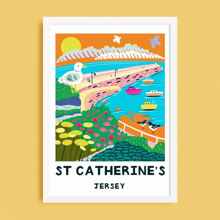 St Catherine's - Jersey Print for wholesale by Lauren Radley