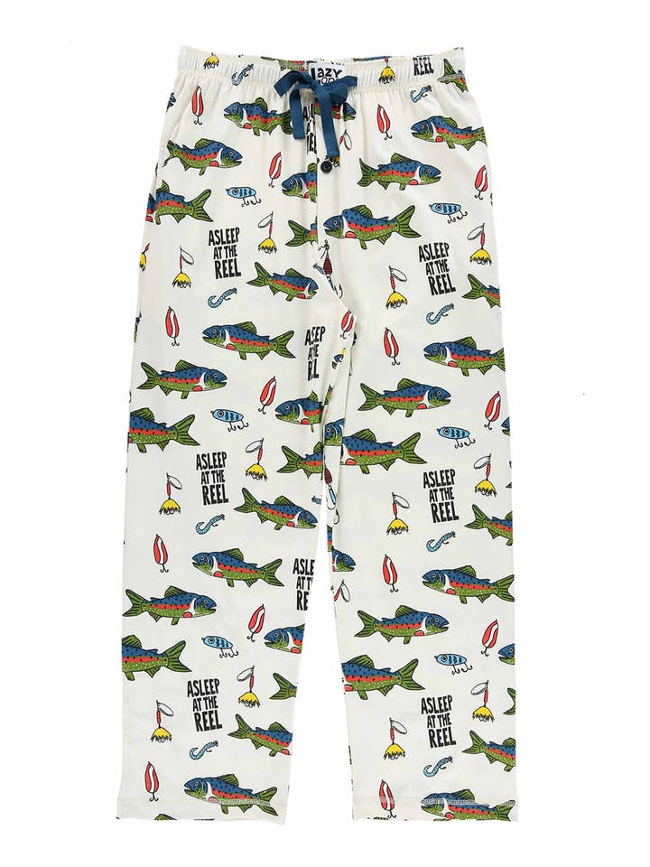 Asleep At The Reel Men's PJ Pants for wholesale by Lazy One