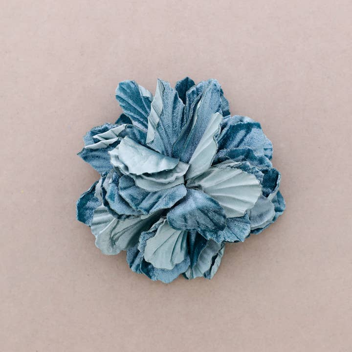 Sonata - Vente Bijoux à boutons pression - Broche fleur en tissu 16 cm4