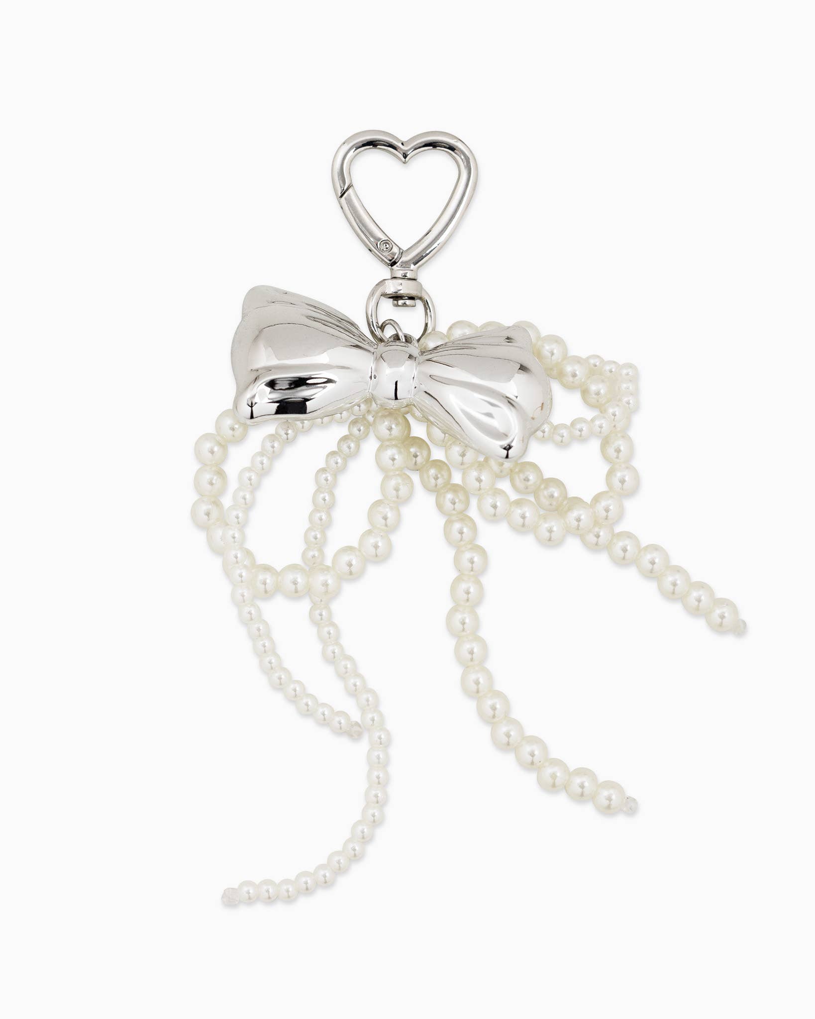 Sessori - Wholesale Keychain - Women's - Chunky Pearl Double Bow Bag Charm Keychain1