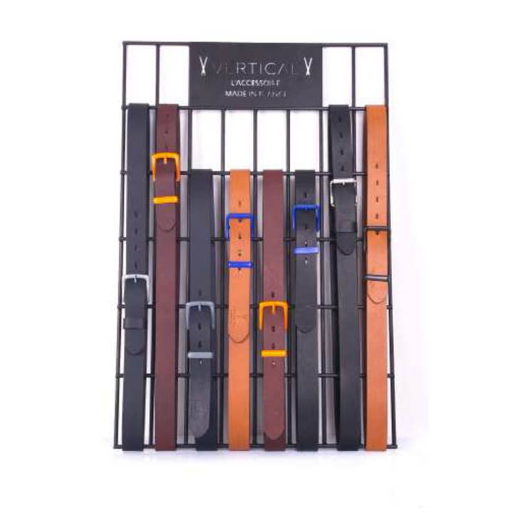 VERTICAL L'ACCESSOIRE – Engroshandel Bælte - Unisex – Ægte læderbælte med udskiftelig sort spænde8