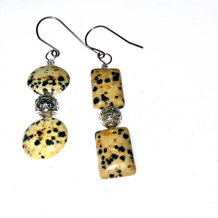 Boucles d'oreilles IMAGINE - Dalmatie naturelle pour la vente par PEACE MAKER GEMS