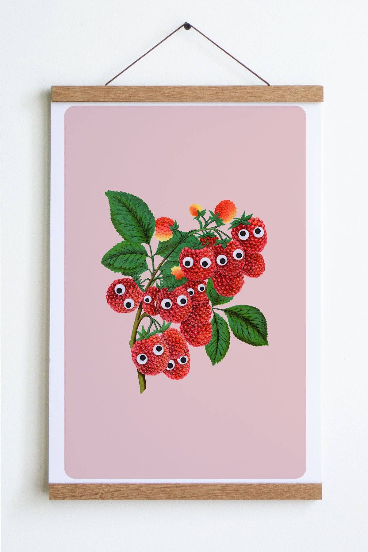 Stay Home Club - Wholesale Art Print - Googly Raspberries Print4