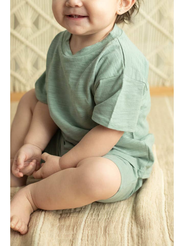 Little Organic Co - Wholesale Lounge Set - Kids - Baby organic Short Sleeve kids Lounge set 21