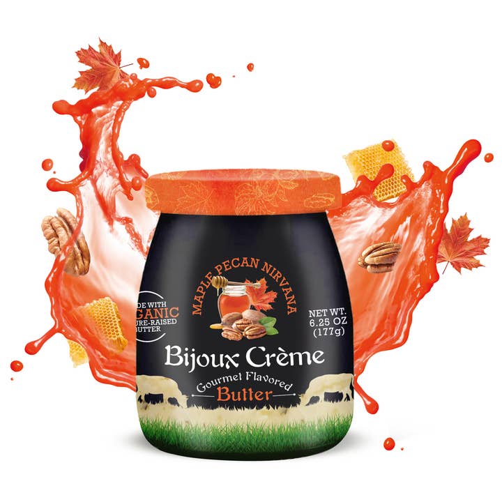 Maple Pecan Nirvana Gourmet Flavored Butter 6.25 oz for wholesale by Bijoux Crème