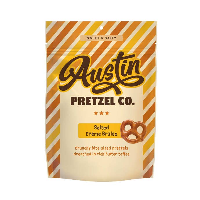 Salted Crème Brûlée 6oz for wholesale by Austin Pretzel Company