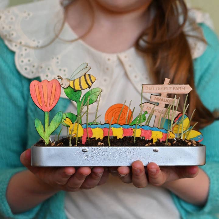 Cotton Twist - Wholesale DIY Craft Kit - Kids - Make Your Own Mini Beasts Garden
