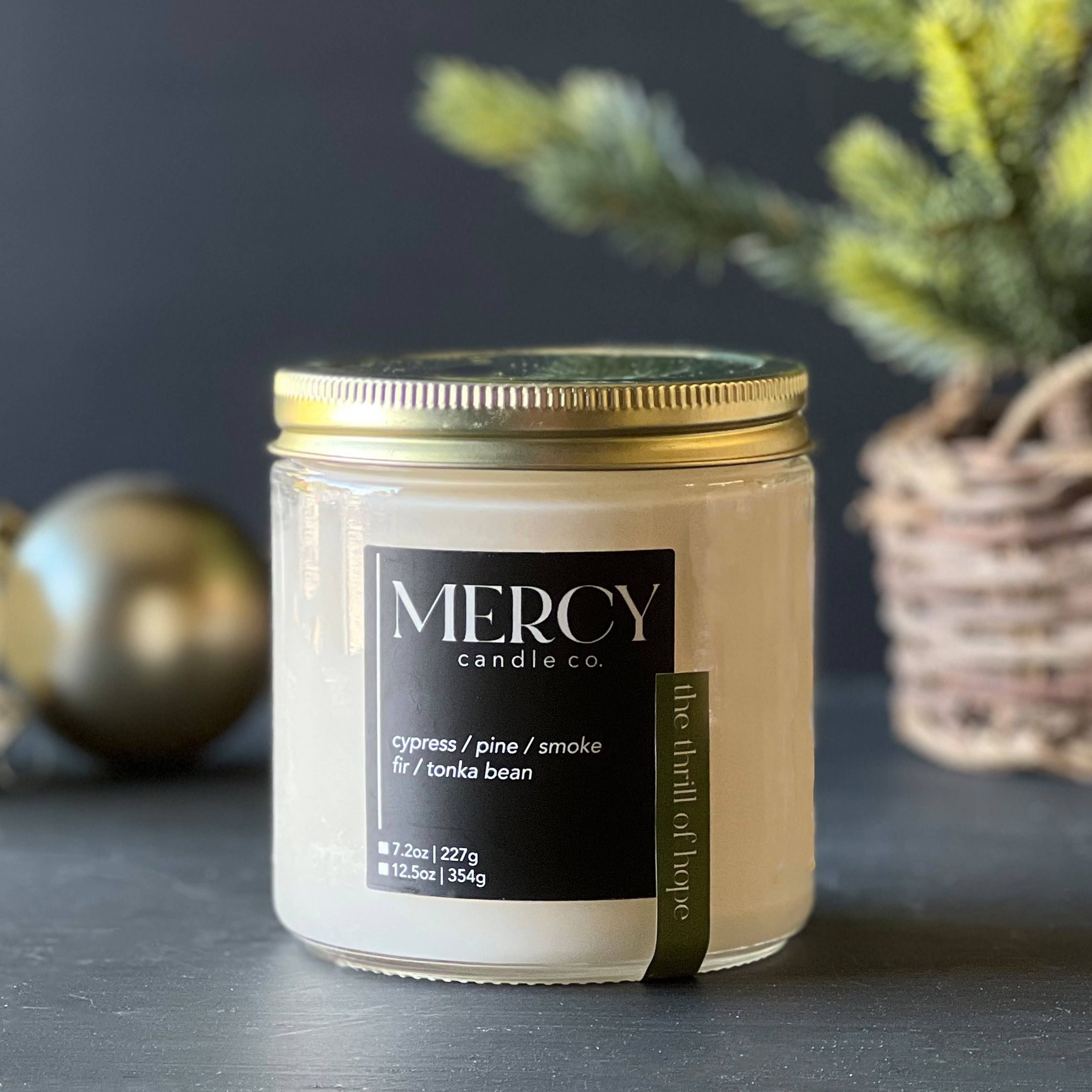 Mercy Candle Co. - Wholesale Jar/Filled Candle - The Thrill of Hope Signature Candle1