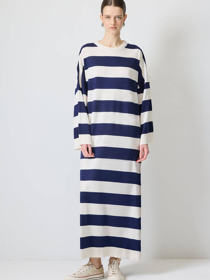 STRIBET STRIKKET KJOLE for engroshandel hos Touché Privé EU