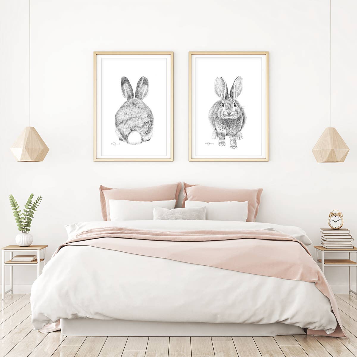 LE NID atelier - Wholesale Art Print - Duo Adorable Rabbits  Print3