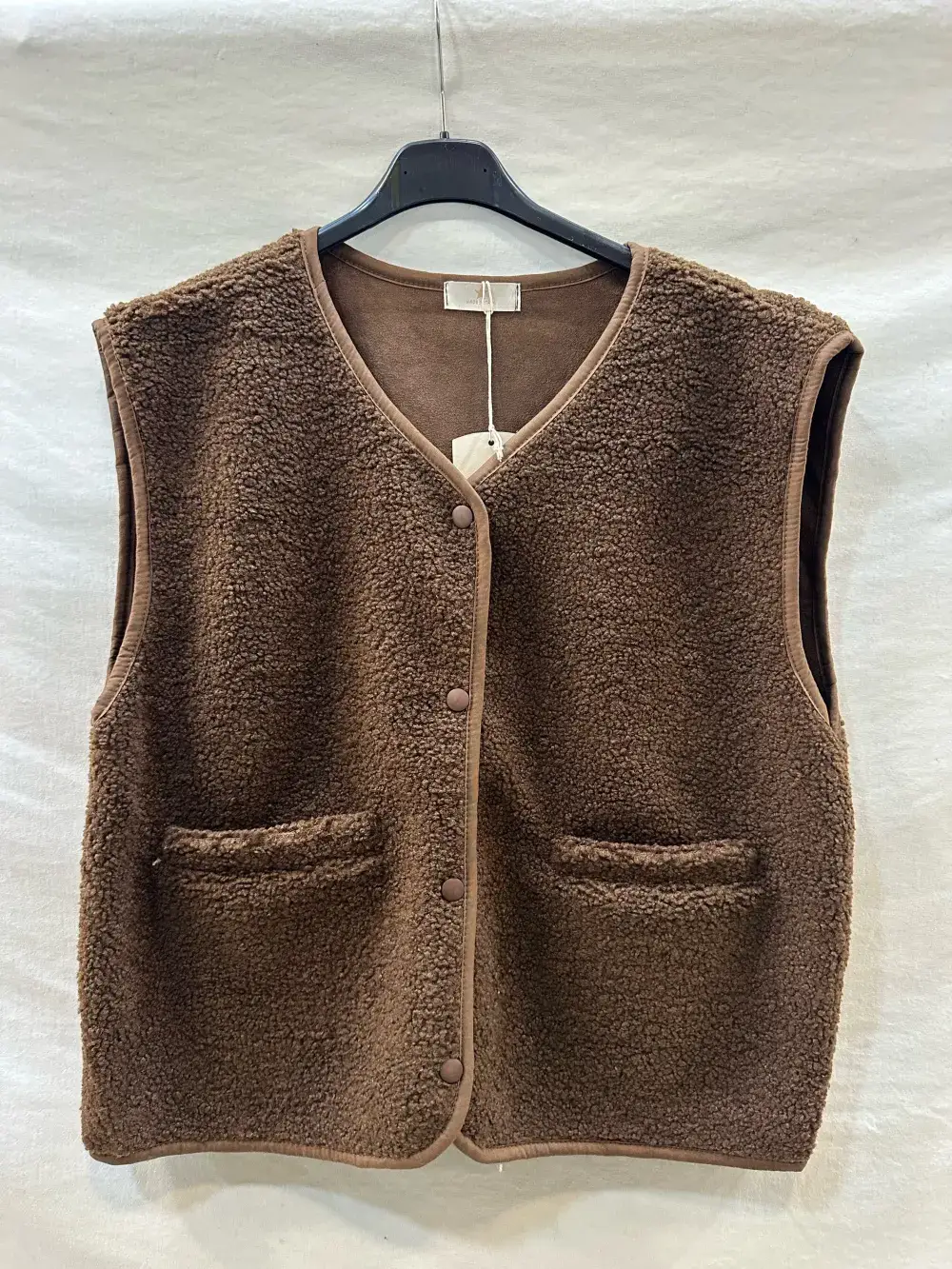 Mimi & Gogo - Wholesale Outerwear Vest - Women's - Plain Fleece Vest @3433_GiUniMoimoute3