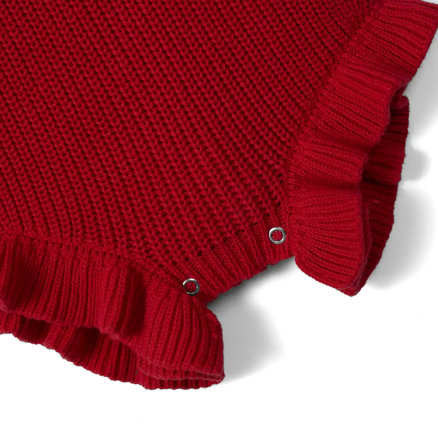 SwaddleAn - Wholesale Romper - Kids - 100% Cotton Ruffle Baby Girl Knit Romper 43