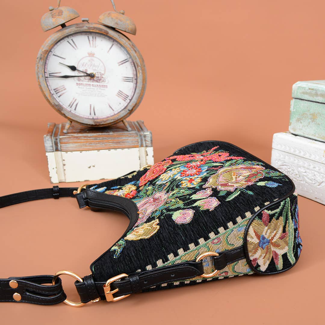 Mellow World - Wholesale Shoulder Bag - Women's - Flower Shop Hand Beaded Hobo Bag5