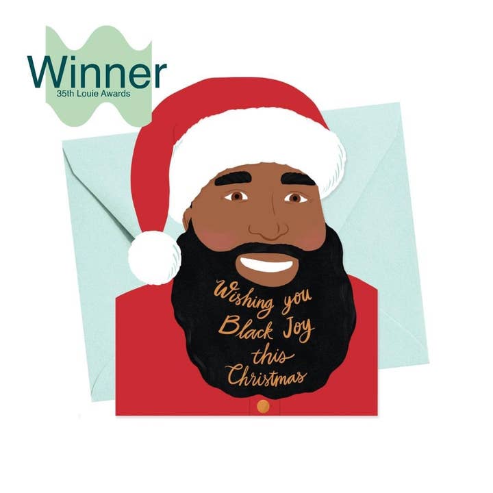 Black Joy Dette juleudstanset kort for engroshandel hos Pineapple Sundays Design Studio
