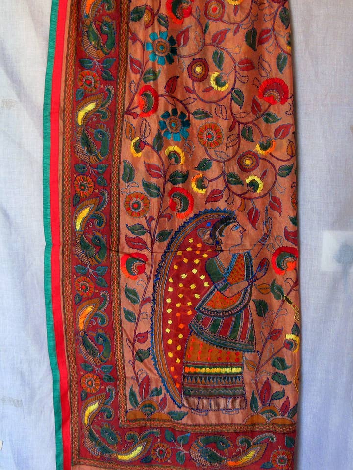 Etole Phulkari indienne brodée à la main Phulkari Dupatta pour la vente par Bhawana Handicrafts