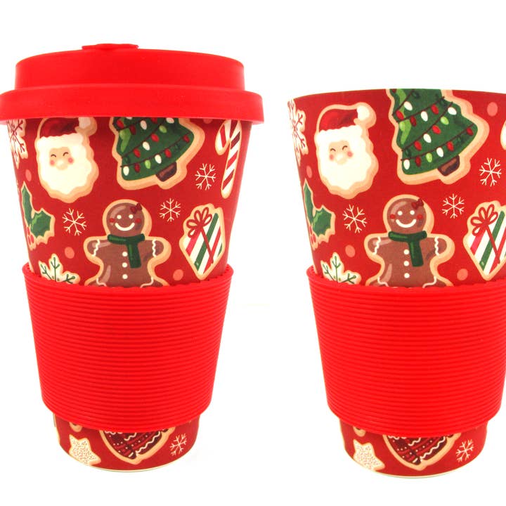 Eco-Friendly Reusable Mug with Christmas Cookies Design for wholesale by Tiny Mills
