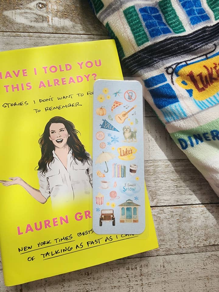 Stars Hollow Blue Watercolor Clipart Bookmark for wholesale by StoryKnits