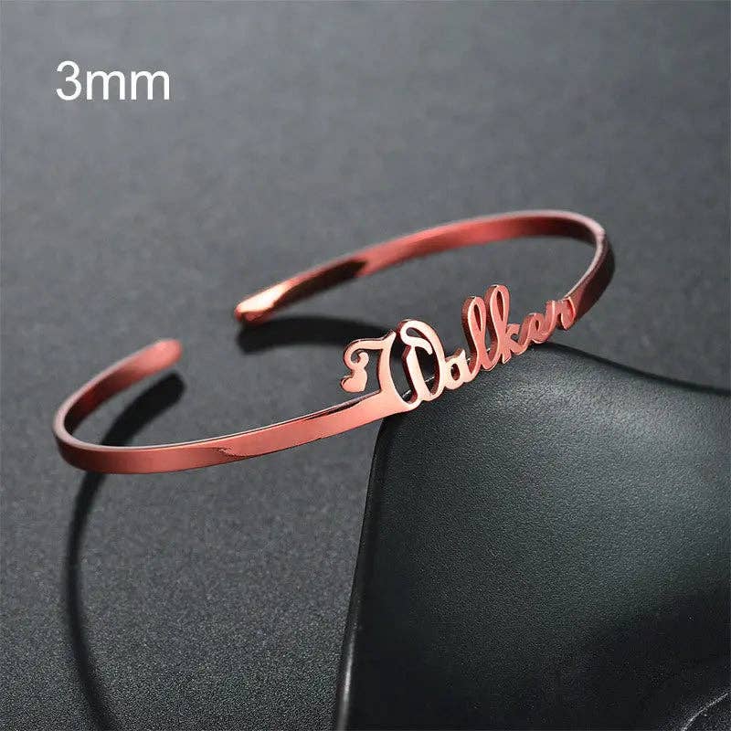 Maiden-Art MindfulChic Fashion - Vente Bracelet manchette - Bracelet nominatif personnalisé Bracelets personnalisés bijoux en acier inoxydable13