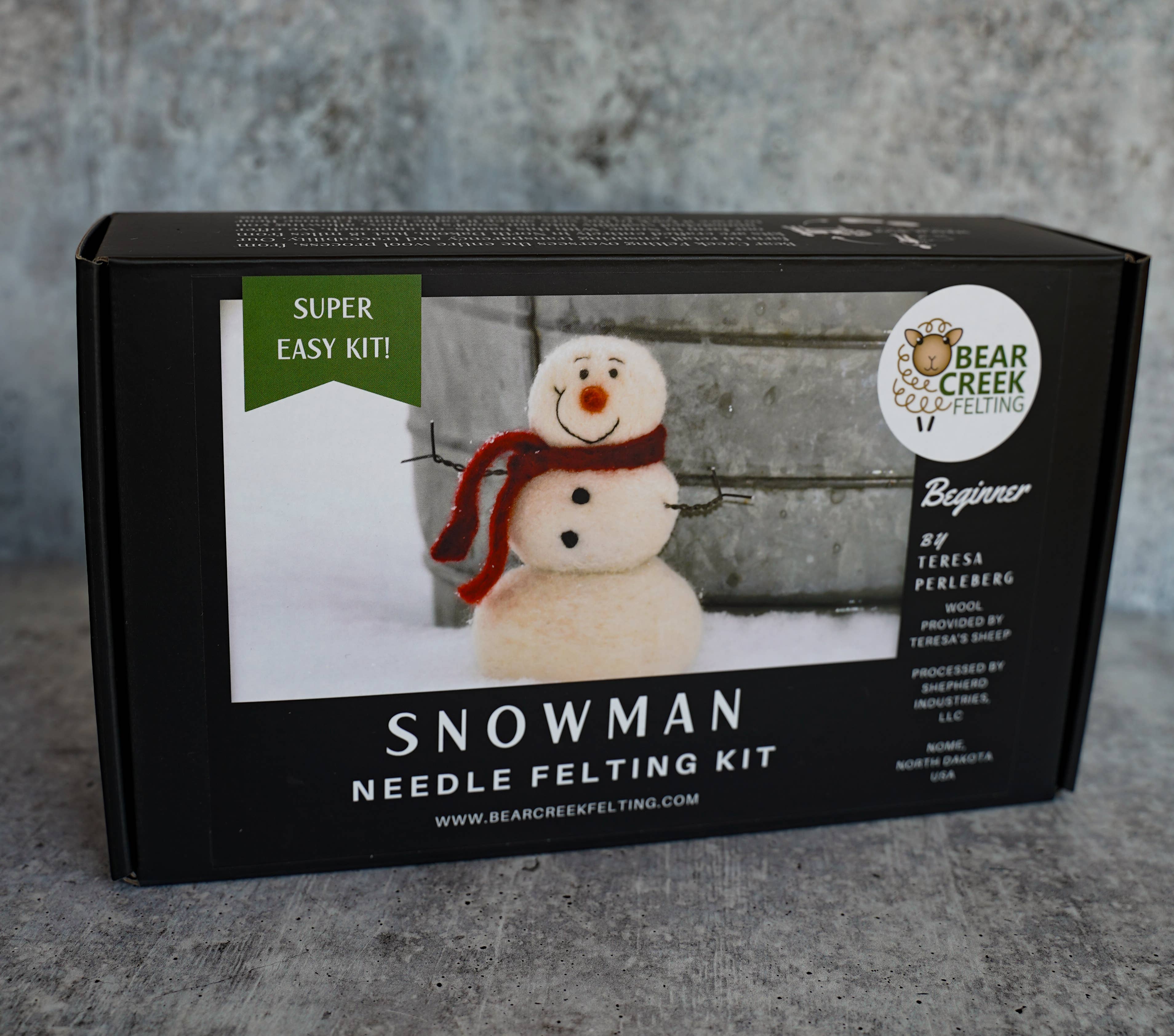 Bear Creek Felting - Wholesale DIY Craft Kit - Snowman Needle Felting Kit12