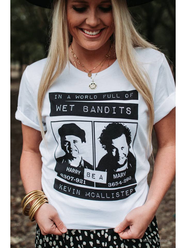 Ruby’s Rubbish - Wholesale Screen Printed T-Shirt - Women's - Be a Kevin McAllister | Seasonal T-Shirt | Ruby’s Rubbish®