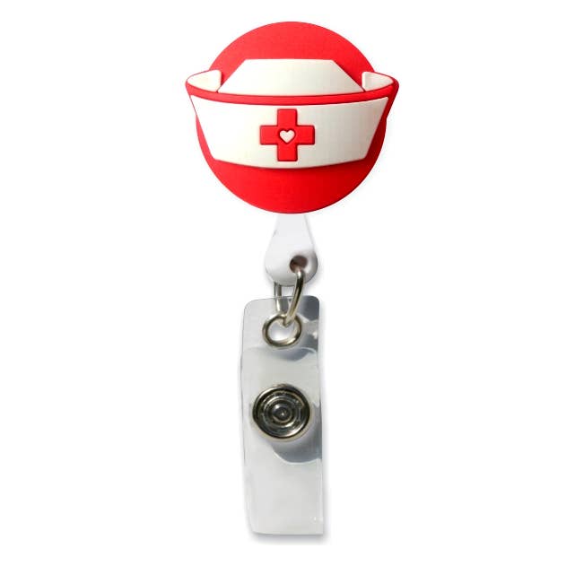 Nurse's Hat Rubber Badge Holder for wholesale by Smart Charms