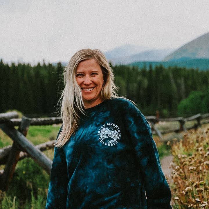 Down The Colorado River Tie-Dyed Sweatshirt for wholesale by Snow Business USA