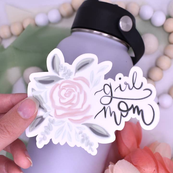 Autocollant fille maman, 4 x 3,28 po pour la vente par Sammy Jean Artist