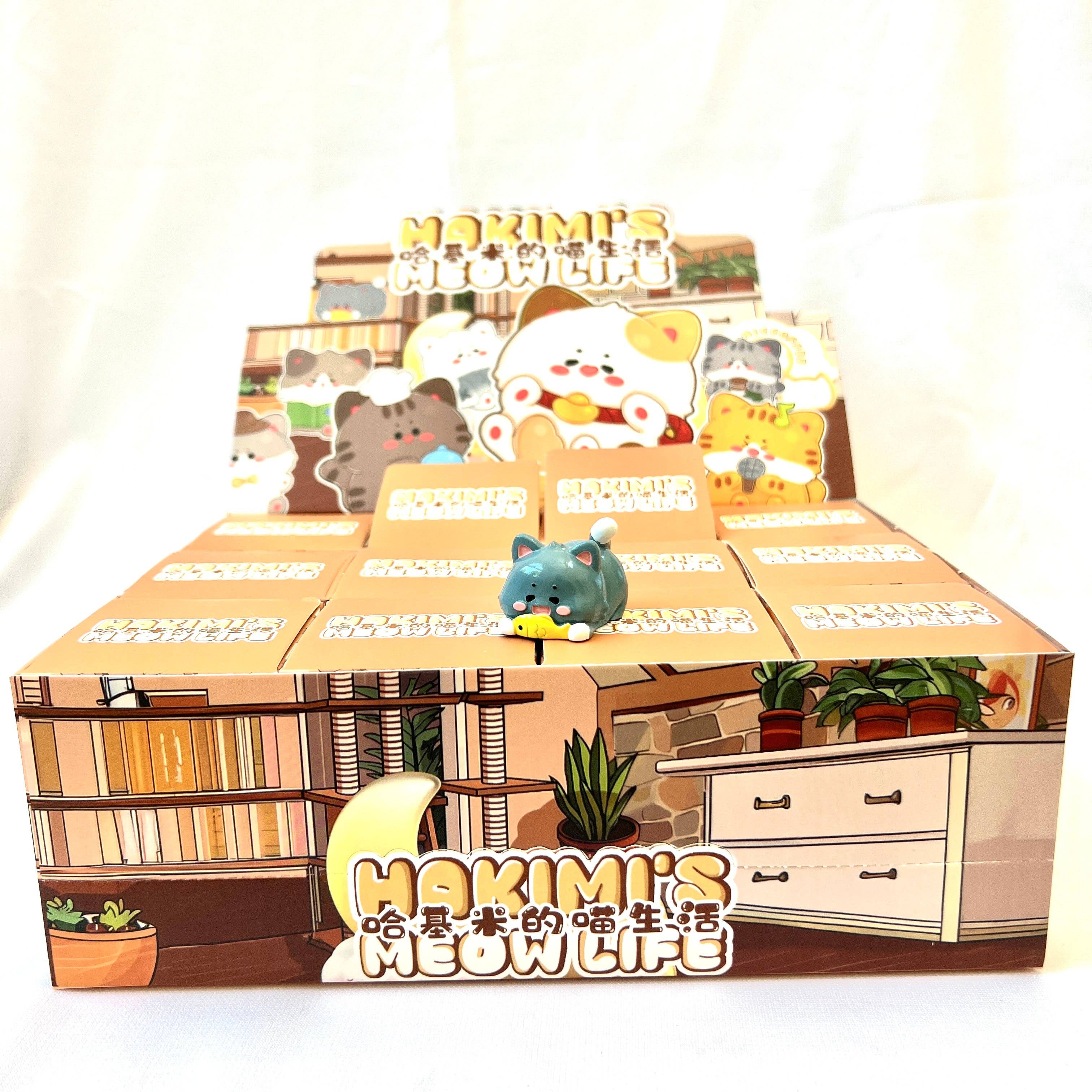 BCmini - Wholesale Decorative Figurine - 71019 KITTEN HAKIMI'S MEOW LIFE CAT FIGURINE BLIND BOX-1212