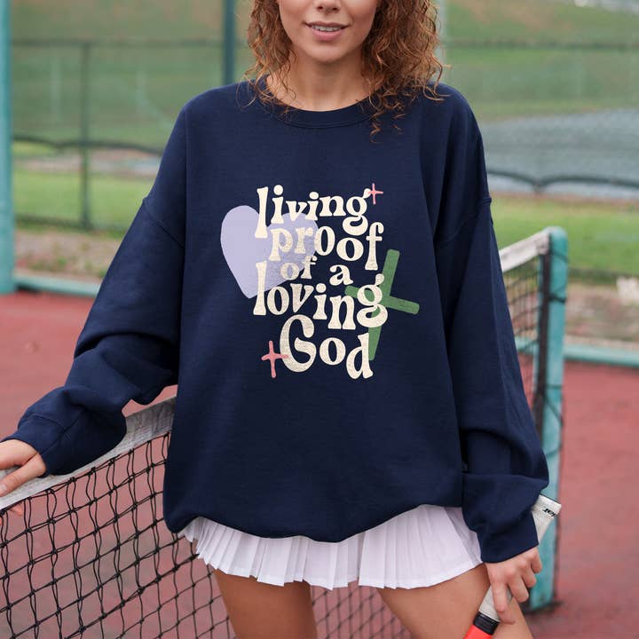 Living Proof Crewneck Sweatshirt for wholesale by GLO- God's Love Overcomes