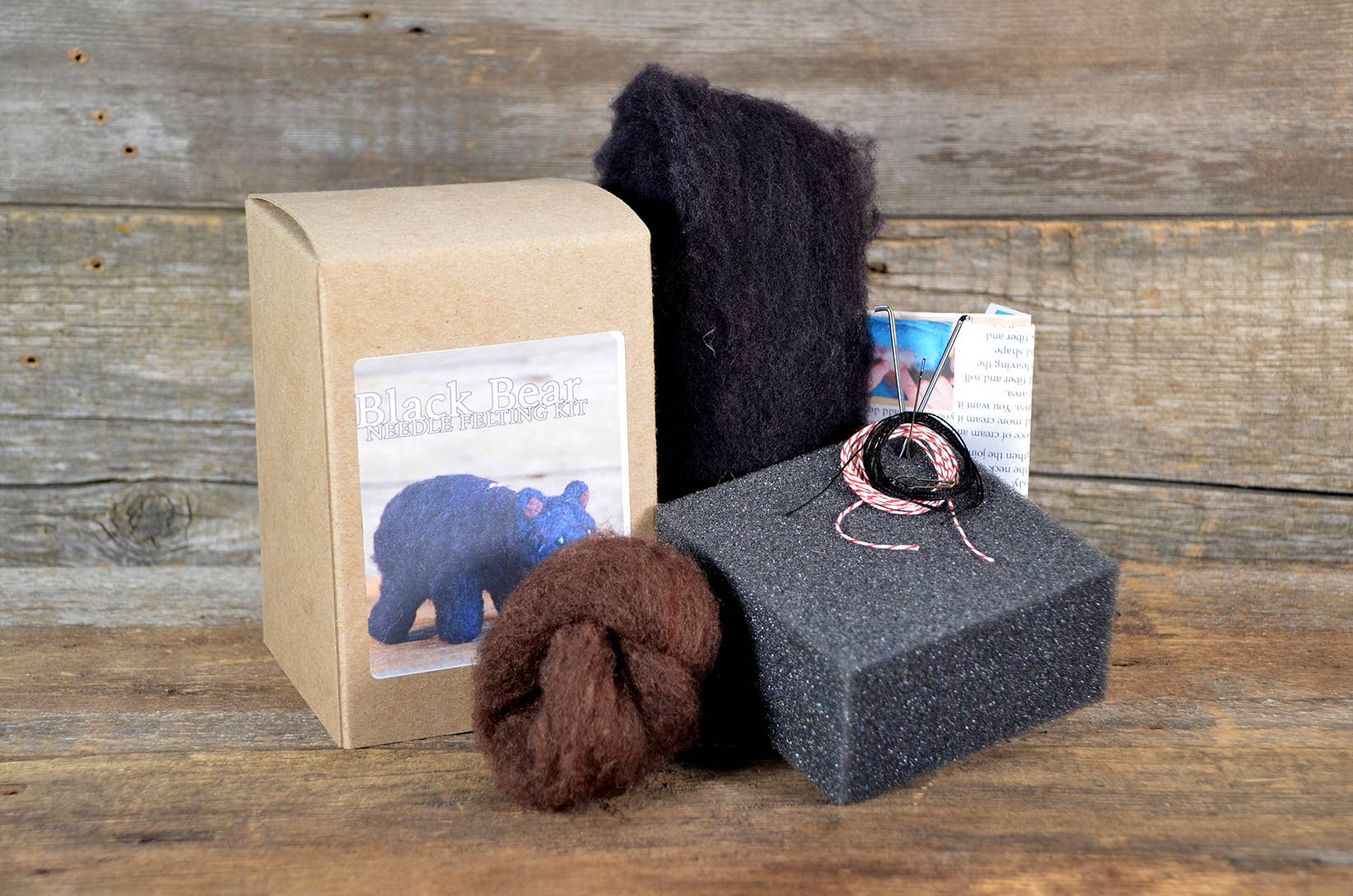 The General Bean – Kit de artesanato DIY por atacado – Kit de Feltragem com Agulha - Ornamento de Urso Preto - Faça Você Mesmo2