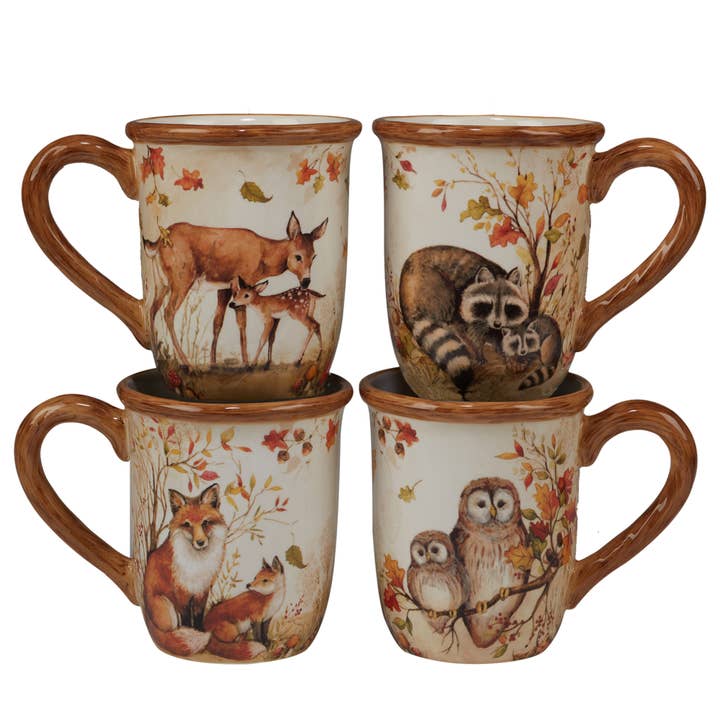 Pine Forest Fall Mug 16 oz. asst. for wholesale by Certified International