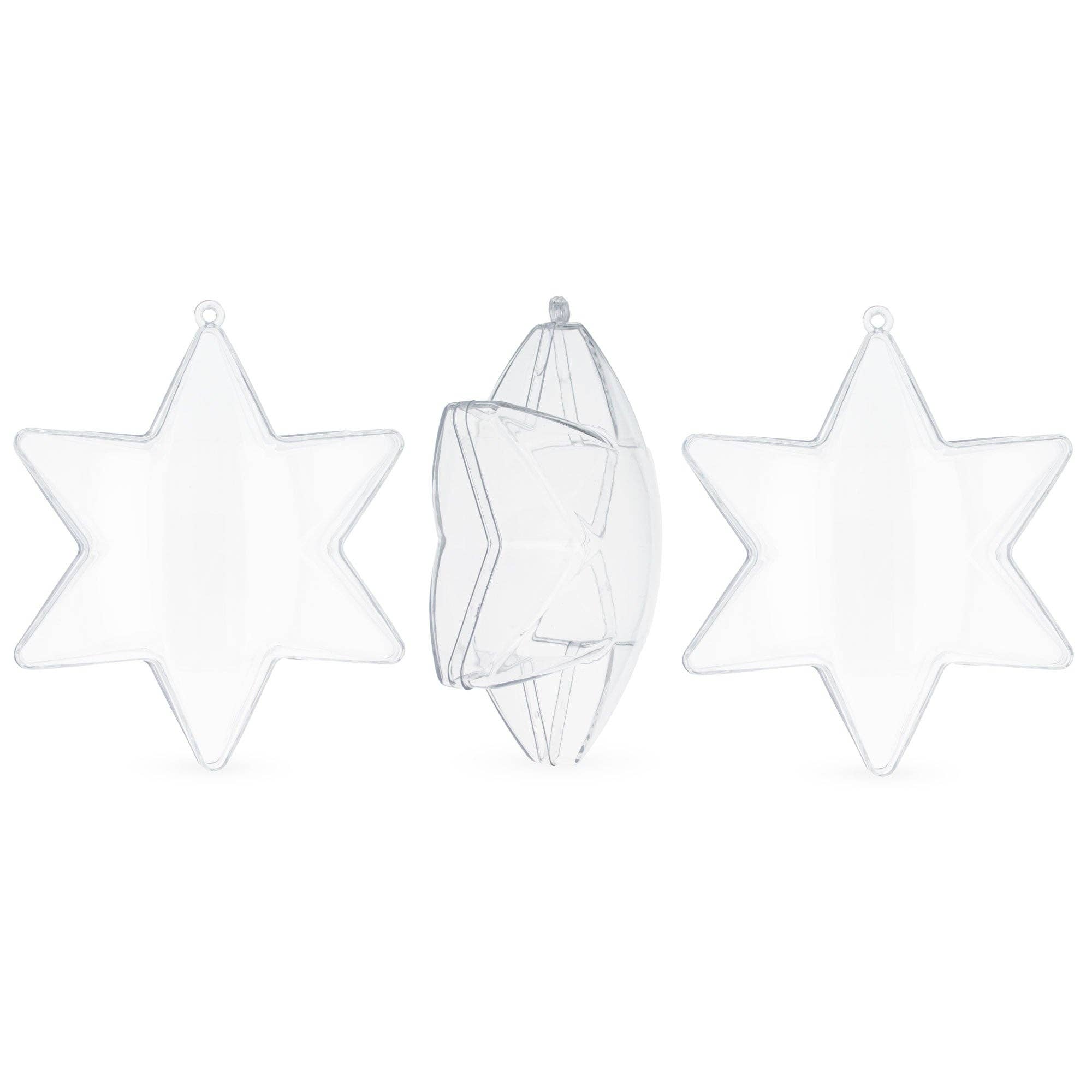 BestPysanky – wholesale Ornament – Set of 3 Clear Plastic Hexagon Ornaments0