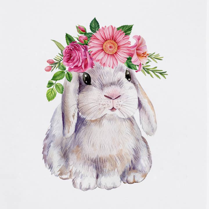 Miss Cotton - Kökshandduk Vit, Flower Bunny för wholesale av Agentur Upleger GmbH & Co. KG