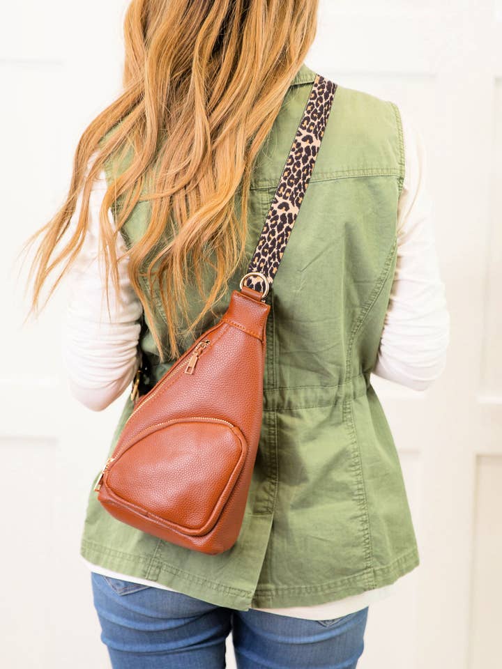 Remy Vegan Leather Sling Handbag Purse Belt Bag for wholesale by Dani & Em