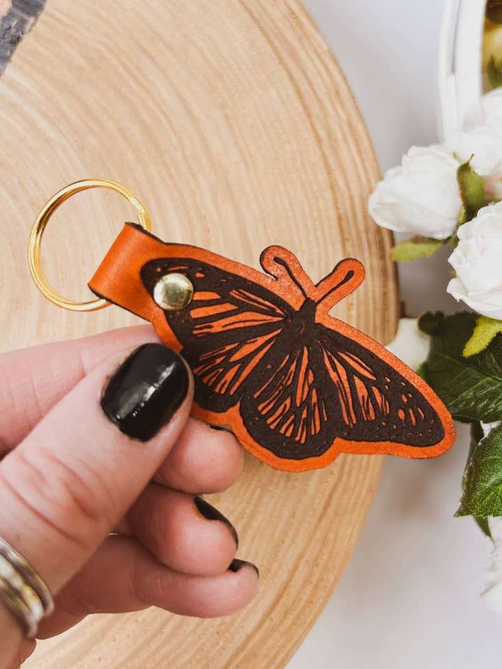Butterfly Keychain for wholesale by Left Grain