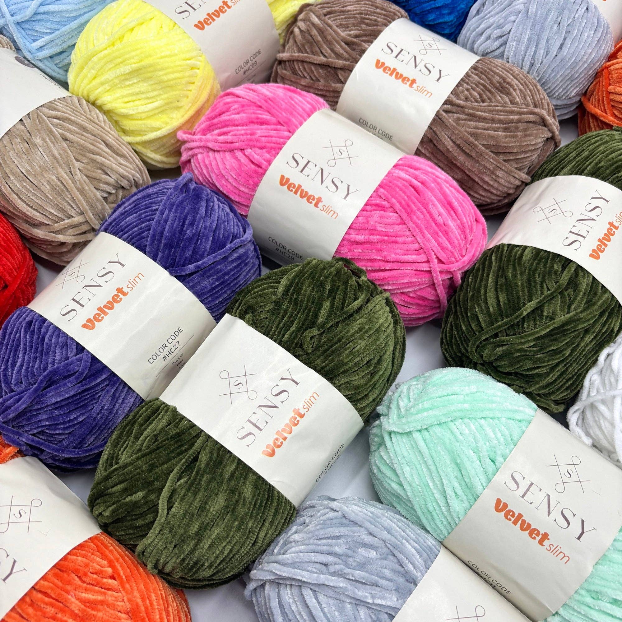 Sensy - Wholesale Yarn - Sensy Velvet Slim Yarn, Amigurumi Yarn, 3.5 oz, 218 Yards, Gauge 3 Light38