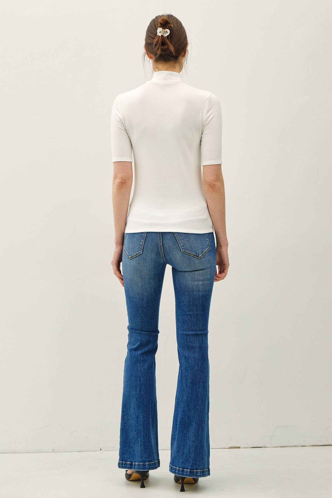 Be Cool - Vente Haut en maille – femme - HAUT EN MAILLE À COL MONTANT À MANCHES COURTES3