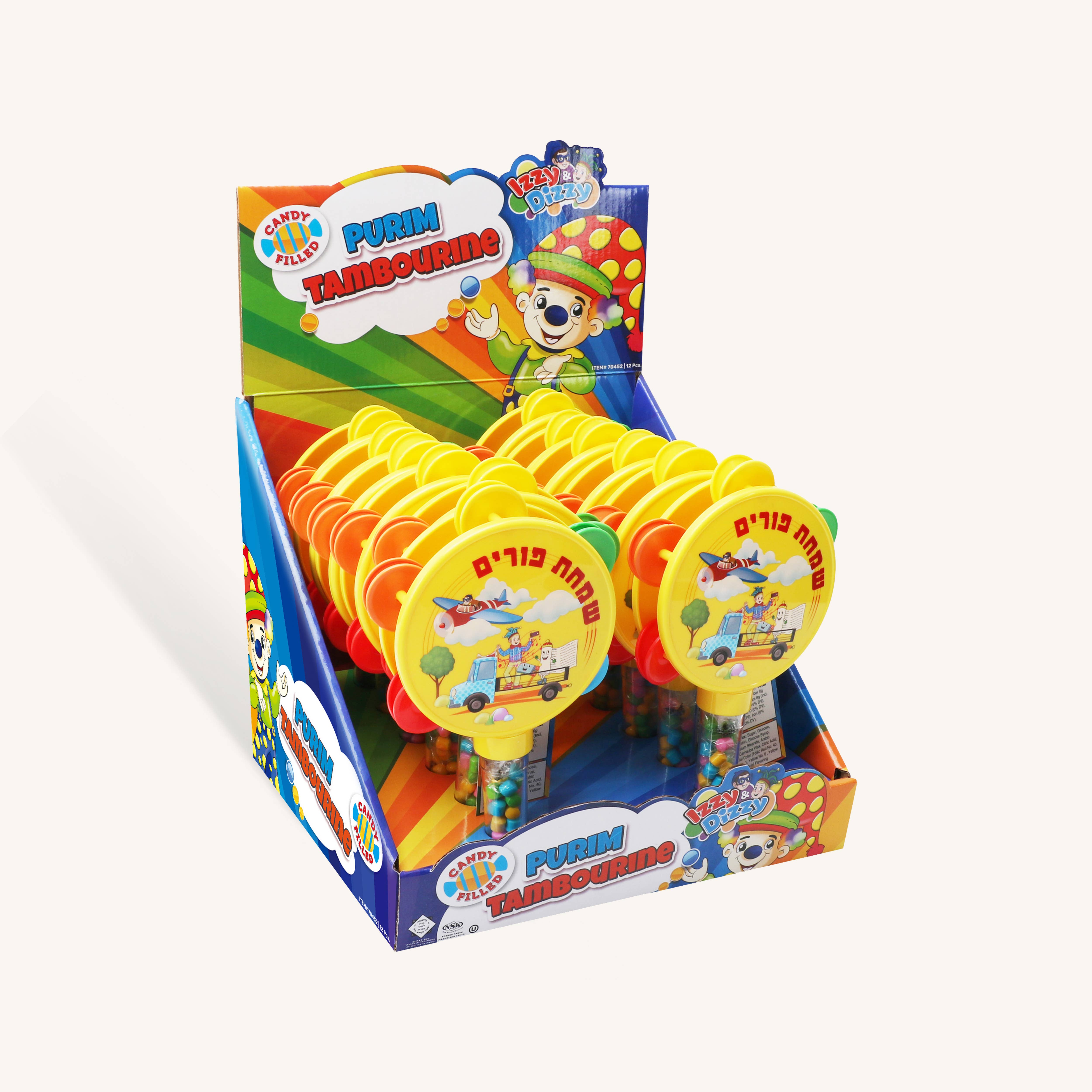 Ner Mitzvah – Großhandel Bonbons – Purim Tamburin gefüllt mit Süßigkeiten1