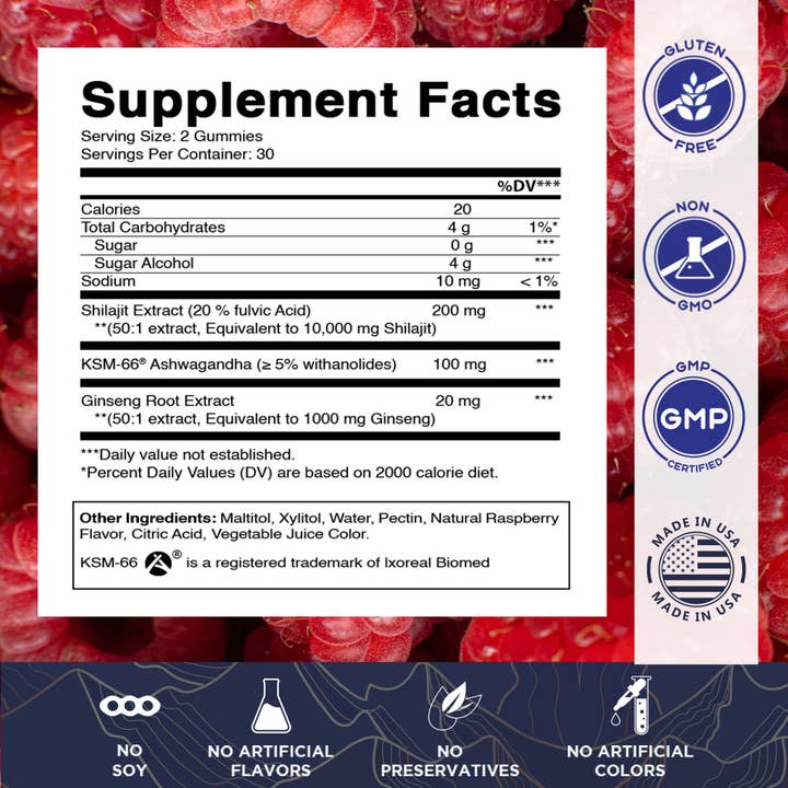 Vitamatic – wholesale Oral supplement/vitamin – Vitamatic Shilajit with KSM-66® Ashwagandha & Ginseng-60 Ct1