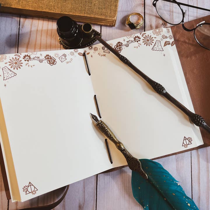 Conquest Journals - Wholesale Journal/Diary - Harry Potter Deathly Hallows Leather Wrap Journal4