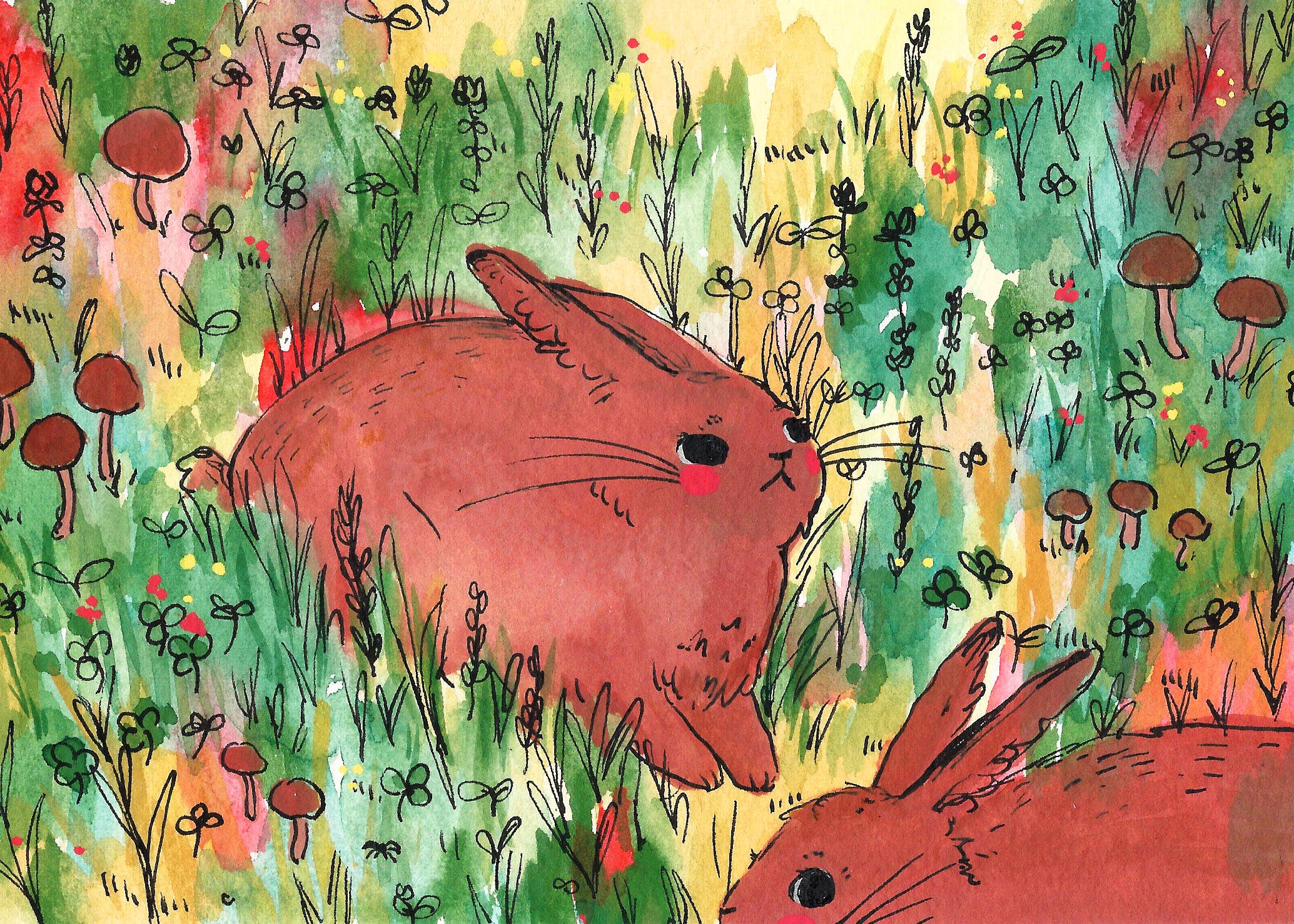 Rebekah Evans Art - Wholesale Art Print - Print - "Brown Buns"1