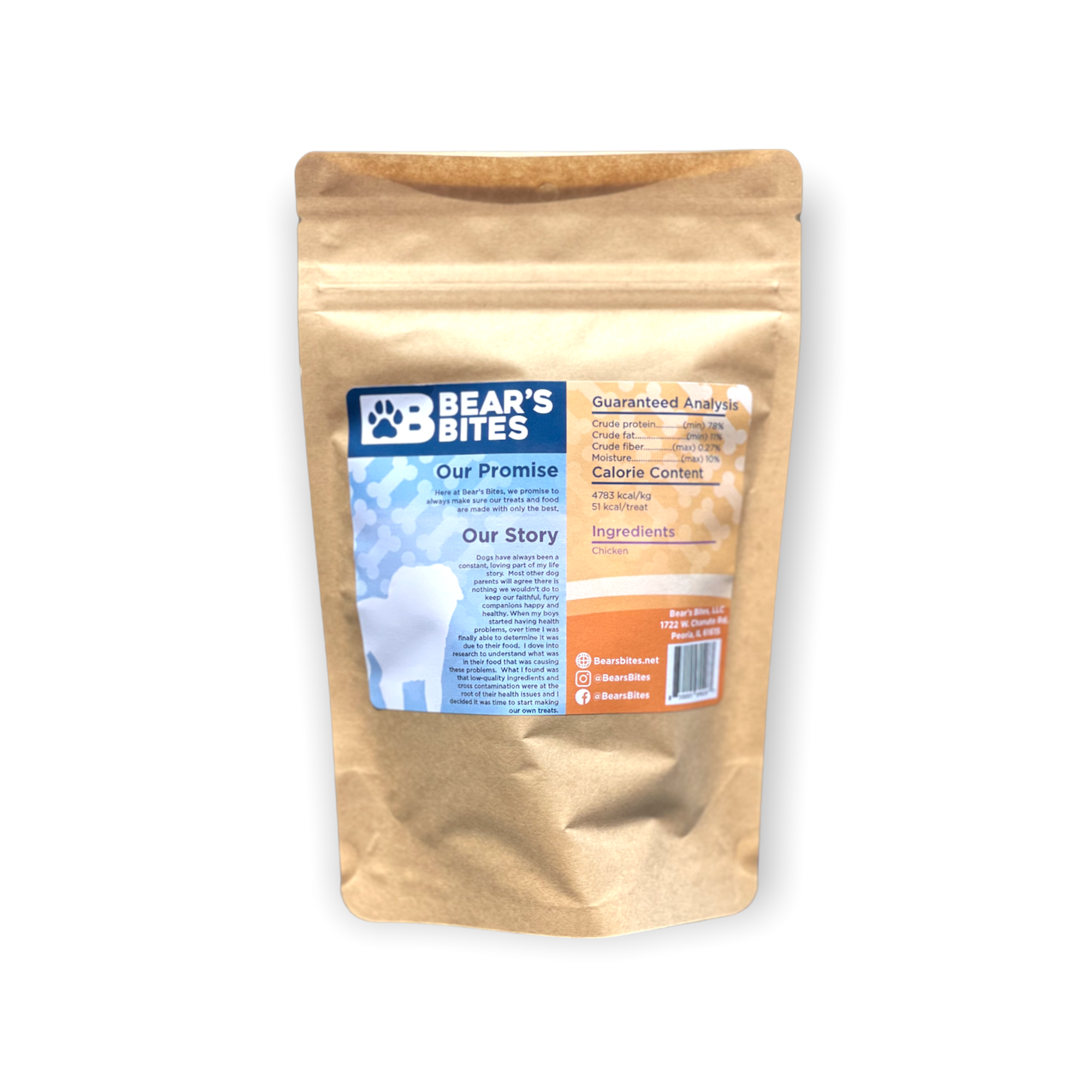 Bear's Bites, LLC - Wholesale Pet Treats - Dog - Single Ingredient, Dehydrated Chicken Dog Treats1