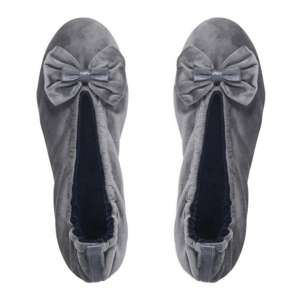 Glove Story - Wholesale Slippers - Women's - Women's indoor ballerinas in large bow velvet - CF01403