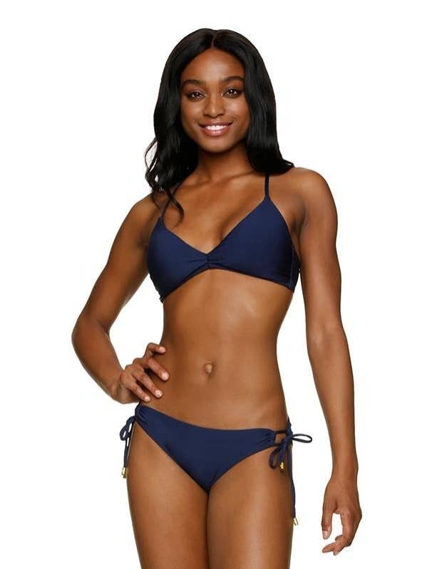 Bas de bain Tunnel Side Hipster - Bleu marine pour la vente par Helen Jon