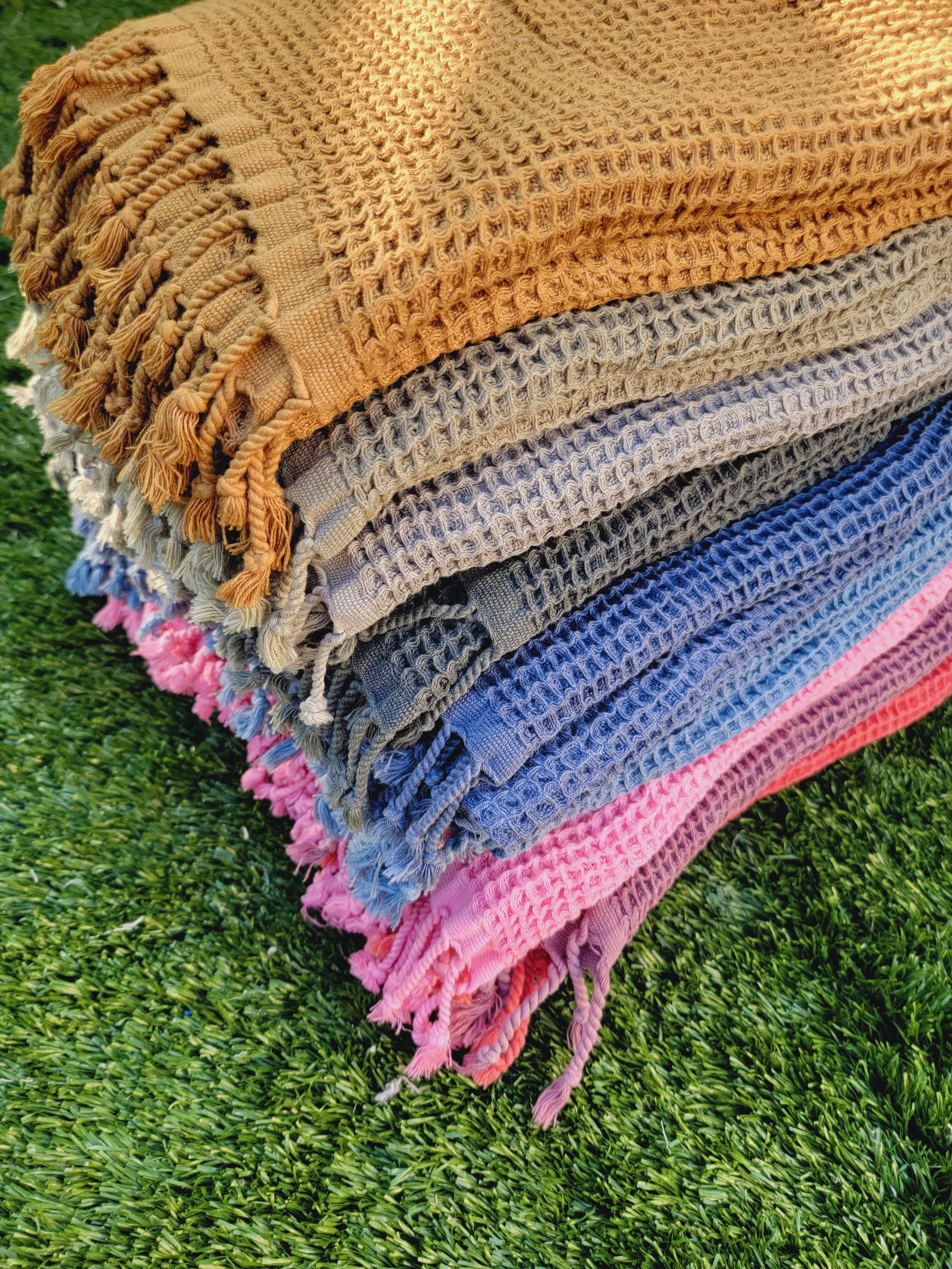 EBRU Home – Manta para sofá por atacado – Conjunto de Manta de Malha, Conjunto de Algodão de Malha 99x163 cm8