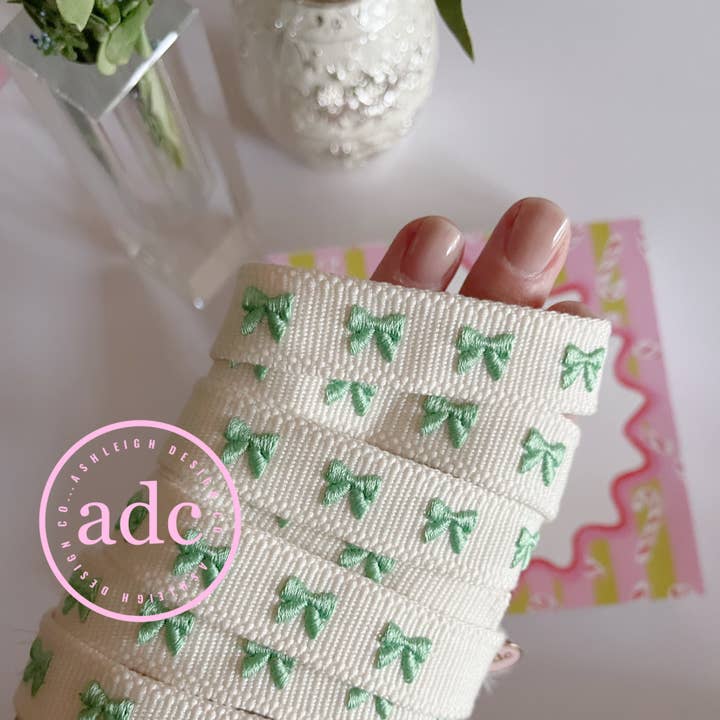 MINT GREEN BOWS Bracelet for wholesale by AshleighDesignCo